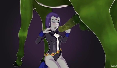 Anime sluts milking horse's huge dick