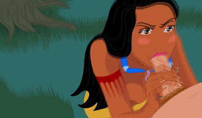 Sexy Pocahontas lets me fuck her booty outside