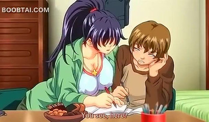 Hentai sister makes me watch her unveiling her big tits