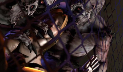 Anime hostage gets gangbanged by Zombies