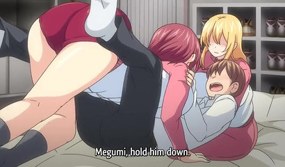 Hentai schoolgirls participate in a FFM threesome