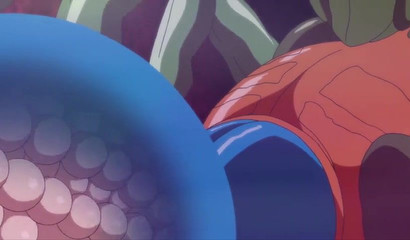 Big titted Hentai teen gets gapped by tentacles