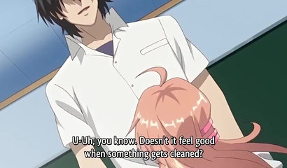 Teacher pulled his dick & fucked my big Hentai tits