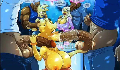 Interracial sex compilation of big boobed anime babes fucking