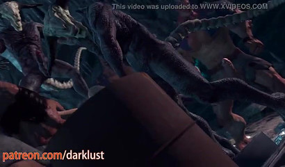 3d slave girl gets gangbanged by monsters