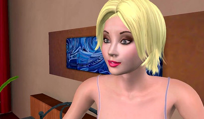 Busty wives get screwed in a 3D threesome