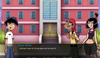 Anime beauty Danny Phantom washes her big juggs in the bathtub