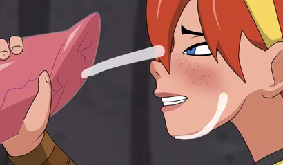 Hot Gwen Tennyson gets her pussy demolished by a huge alien