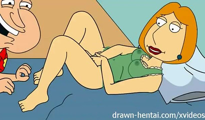 Anime wife Lois Griffin tied up and fucks her neighbor