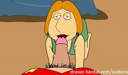 Anime wife Lois Griffin tied up and fucks her neighbor