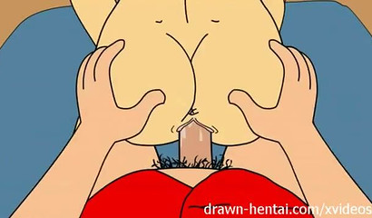 Anime wife Lois Griffin tied up and fucks her neighbor