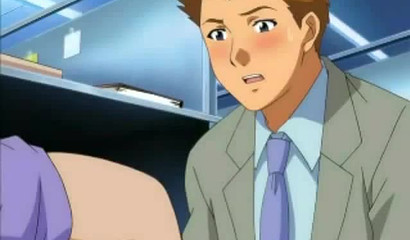 Hentai secretary fucked after being caught masturbating