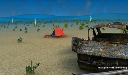 Sexy Diana Prince gives a BJ to Superman in the desert