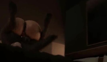 Bootylicious slut rides an animal's cock in 3D action