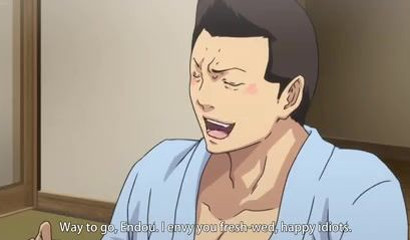 Busty anime babe gets gangbanged after karate practice