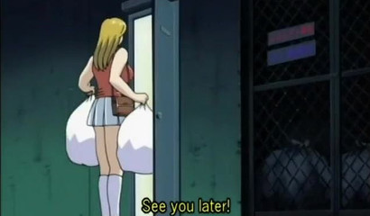 Hentai doll enjoys public sex with her classmate