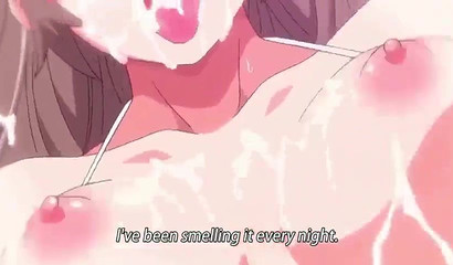 Hentai babe strokes a dick with her huge boobs