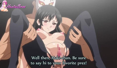 Hentai schoolgirl participates in a gangbang with her classmates