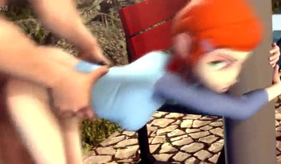 Ginger Gwen Tennyson blows & fucks monster cocks in compilation