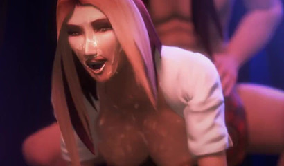 3D schoolgirl on all fours getting screwed doggystyle