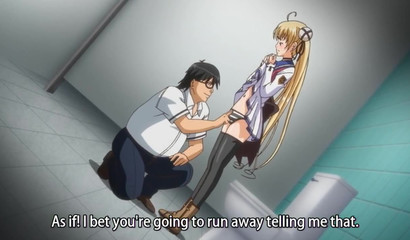 Hentai virgin fucks in her first 3way action