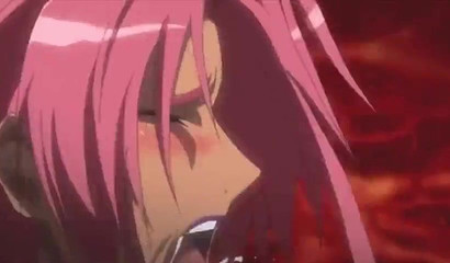 Pink-haired babe gets orally pleased and banged by a monster