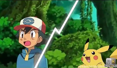 Anime cutie Jessie humps Ash Ketchem's dick in public