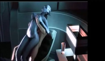Alien with big tits fucks Shepard from Mass Effect