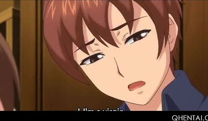 Hentai babe reveals her big tits & gives oral pleasure