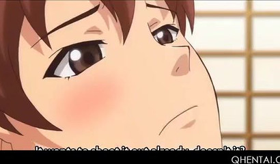 Hentai babe reveals her big tits & gives oral pleasure