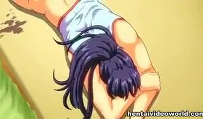 Cubby anime mom gets orally pleased by a horny boy