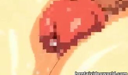 Cubby anime mom gets orally pleased by a horny boy