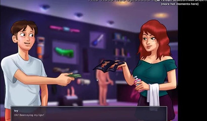 Taboo anime action with my busty mom and sister