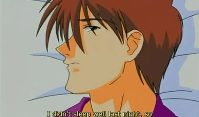 Hentai slut worships and rides a stiff penis