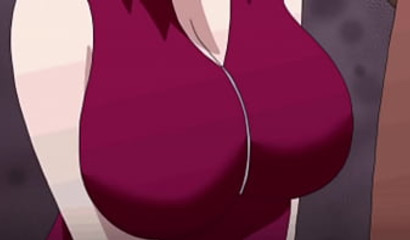 Busty purple-haired Sakura fucks in Naruto Uzumaki compilation