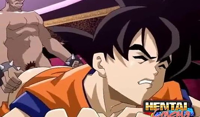 Handsome Hentai stud Goku gets fucked from behind