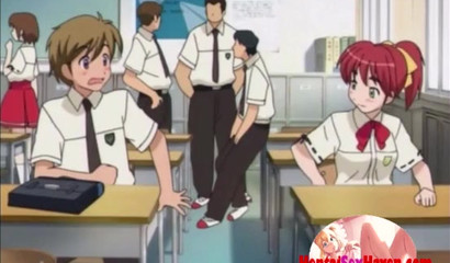 Hentai schoolgirl gets finger fucked at school