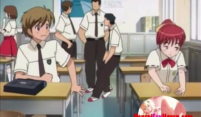 Hentai schoolgirl gets finger fucked at school