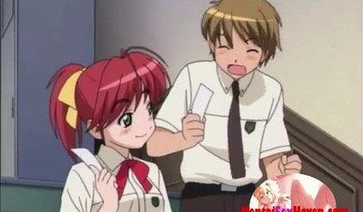 Hentai schoolgirl gets finger fucked at school