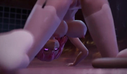 Busty Drezal Render on all fours getting screwed by tentacles