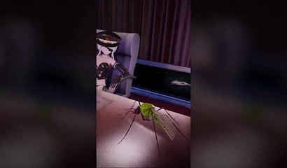 Busty Drezal Render on all fours getting screwed by tentacles