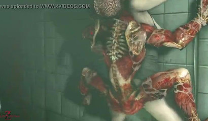 Busty 3d brunette gets fucked by a tentacle monster