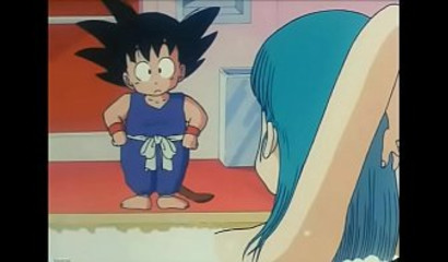 Dragon ball character Little Goku screws big boobed Bulma