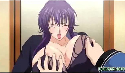 Sexy cartoon girls can't stop this pervert who likes to play with nipples