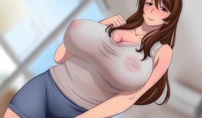 Big boobed Hentai cougar gives a young boy a perfect BJ