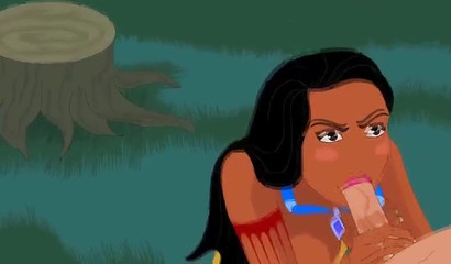 Hot Pocahontas gets ass fucked in the forest