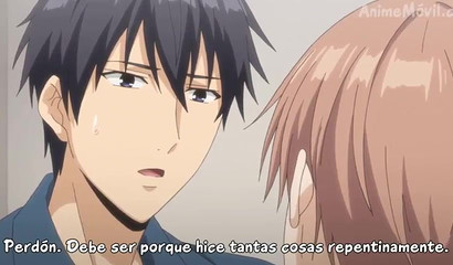 Hentai gay twinks make out after school