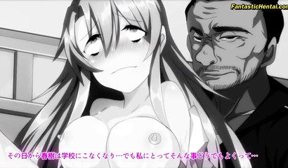 Young anime schoolgirl gets fucked by old pervert