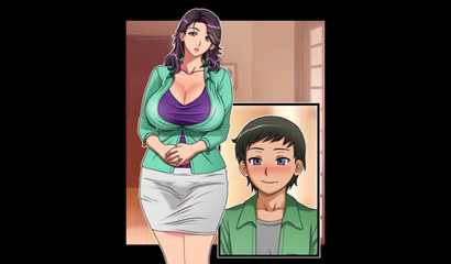 Young boy fucks with huge tits mother