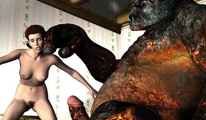 3D stunners get dominated & fucked by monsters